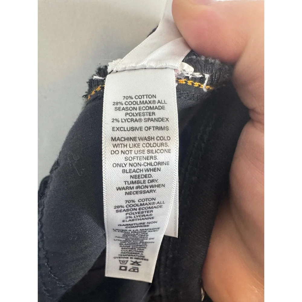 DU/ER L2X Relaxed Taper Performance Denim Jeans Black 36x32 COOLMAX